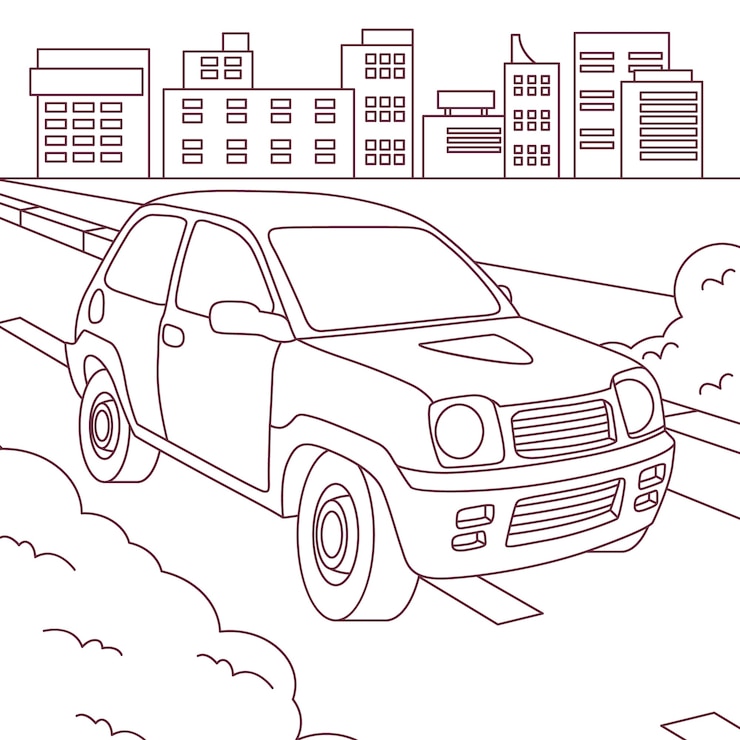 Vecteur gratuit illustration de voiture dessinée à la main