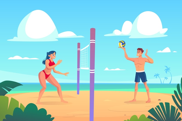 Illustration De Volley-ball Dégradé