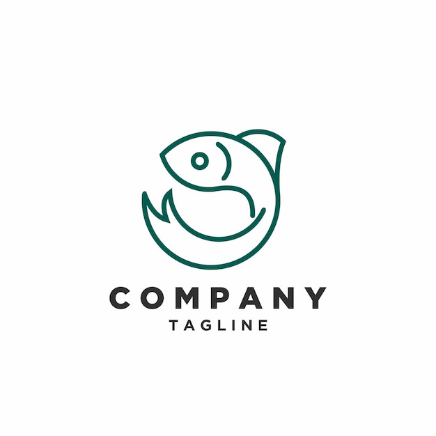 Vecteur gratuit illustrations de design coloré dégradé de logo de poisson