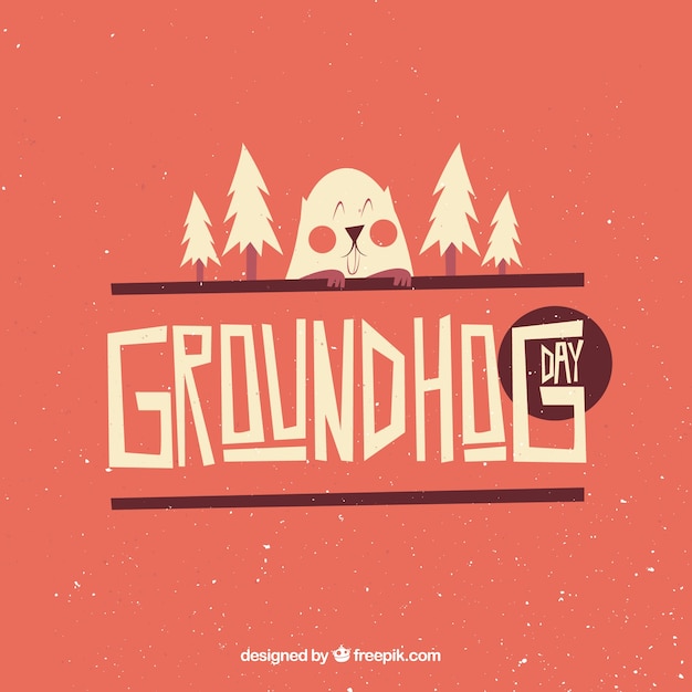 Illustré Groundhog Day fond