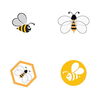 Image de vecteur pour le logo animal abeille nid d'abeille