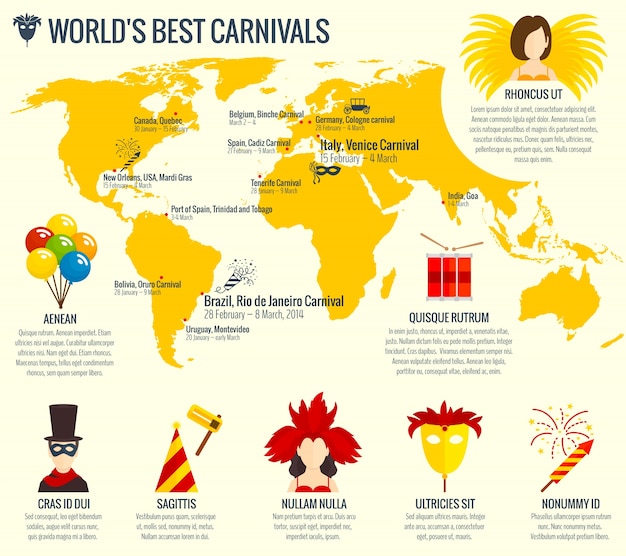 Impression D'affiche De Carnaval Infographique
