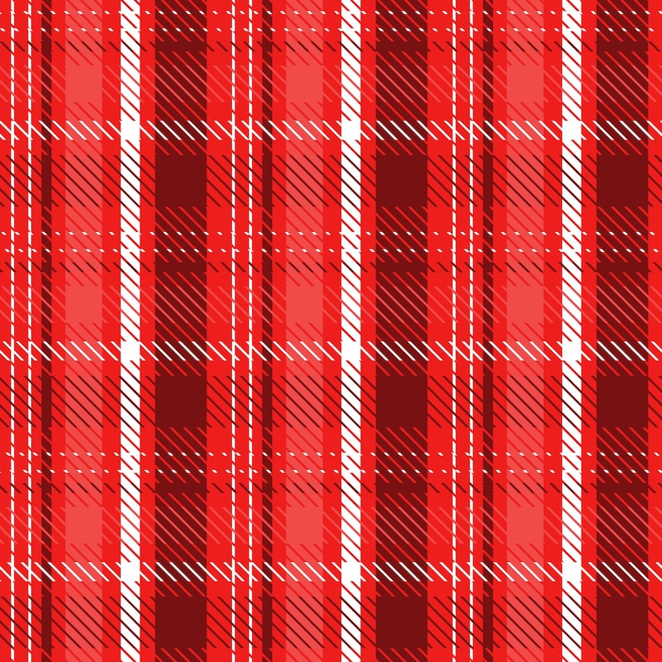 Vecteur gratuit impression de fond style plaid sur le thème de noël
