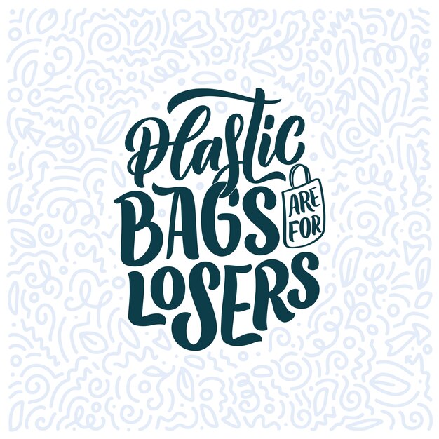 Slogan Sur Le Recyclage Des Dechets Vecteur Premium