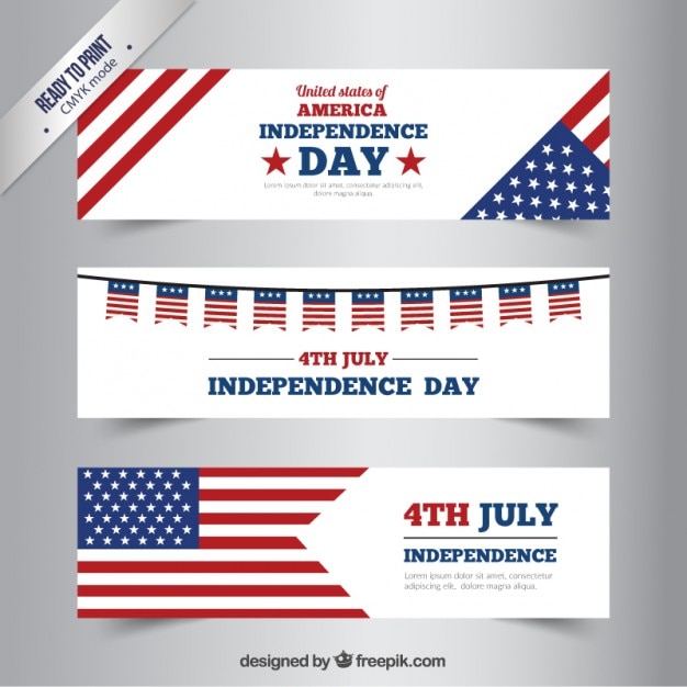 Independence Day Banners Set