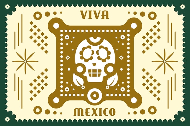 Vecteur gratuit independencia de méxico en style papier