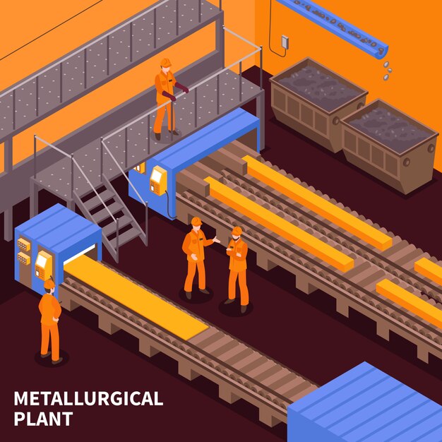 Industrie sidérurgique isométrique