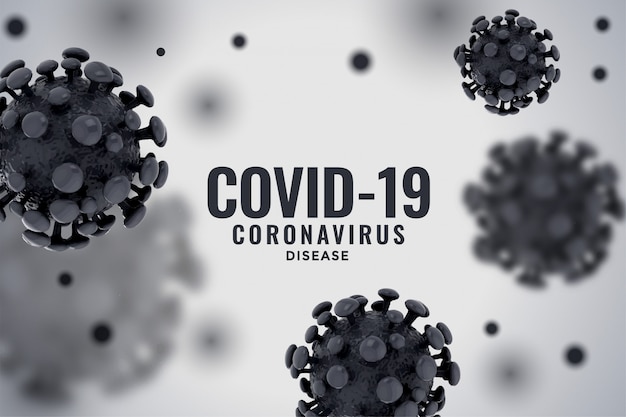 Vecteur gratuit l'infection par un coronavirus 3d propage le fond de la pandémie covid-19