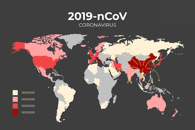 Infections sur la carte des coronavirus