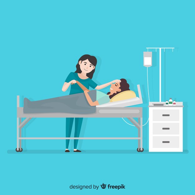 Infirmière aidant le patient