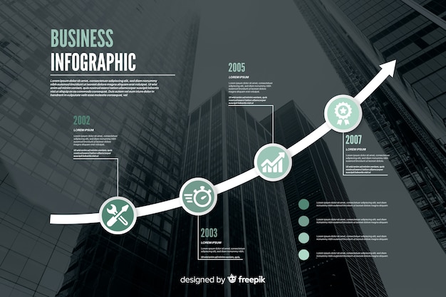 Infographie Des Affaires Plat Avec Photo