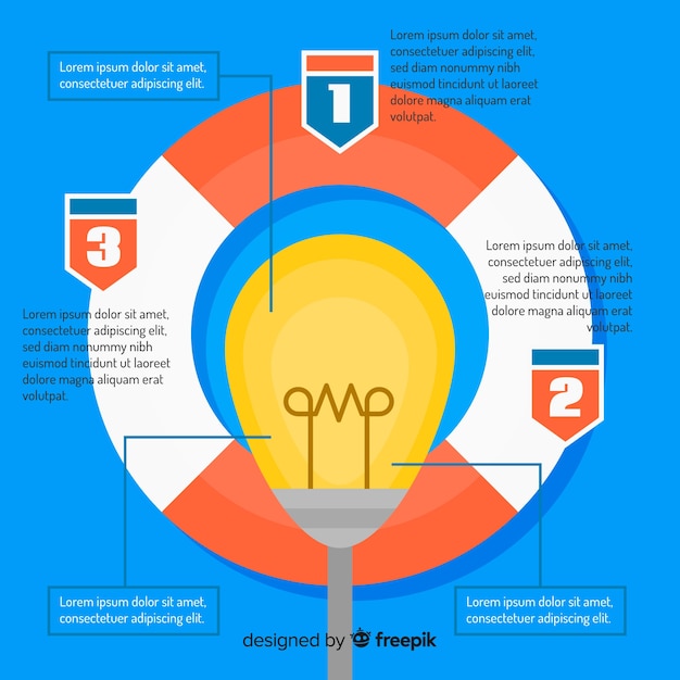 Vecteur gratuit infographie ampoule