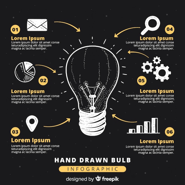 Vecteur gratuit infographie ampoule