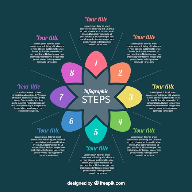 Vecteur gratuit infographie amusante avec style coloré