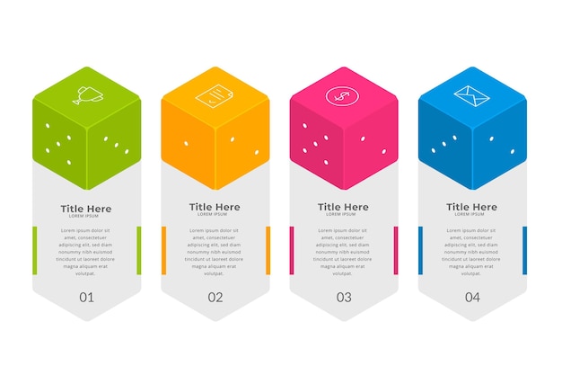 Infographie Aux Dés Colorés