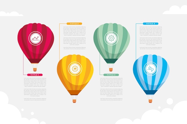 Vecteur gratuit infographie de ballon