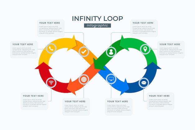 Infographie En Boucle Infinie Colorée