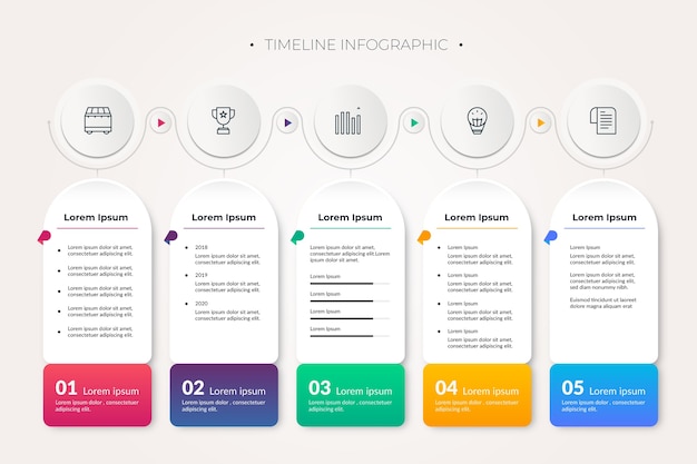 Infographie De Chronologie Colorée