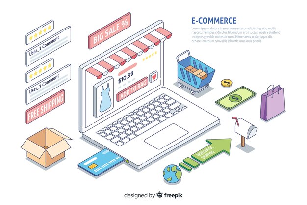 Infographie de commerce électronique