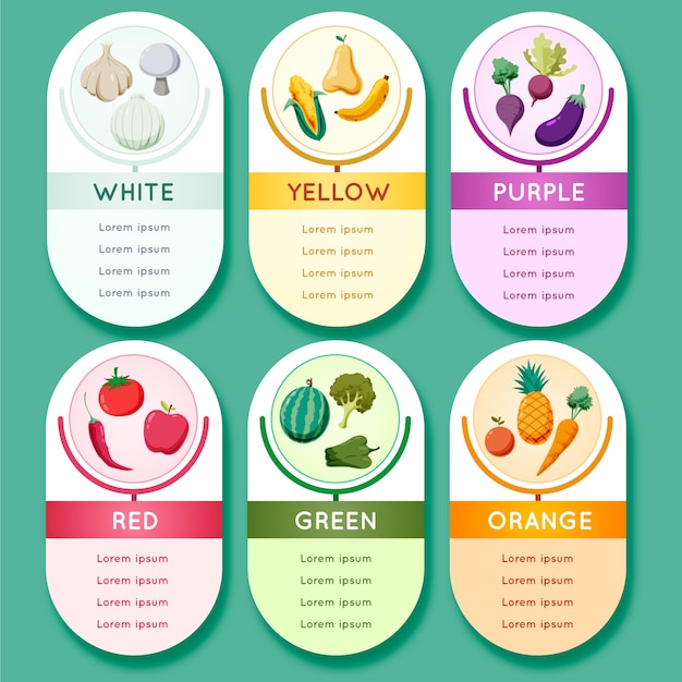 Infographie Des Couleurs Pour Les Fruits