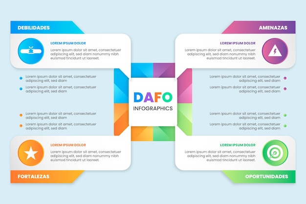 Vecteur gratuit infographie dégradée dafo