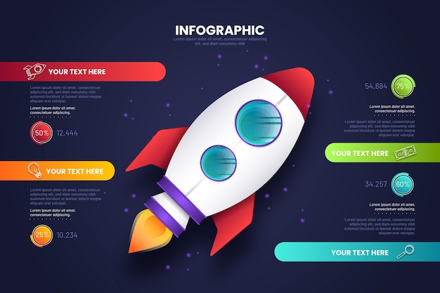 Infographie De Démarrage Dégradé