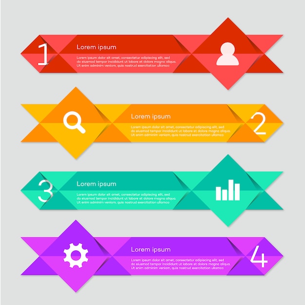 Infographie Avec Design Géométrique