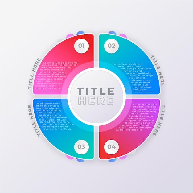 Infographie De Diagramme Circulaire Dégradé