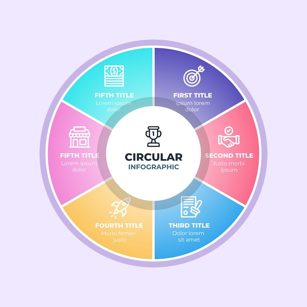 Infographie De Diagramme Circulaire Plat