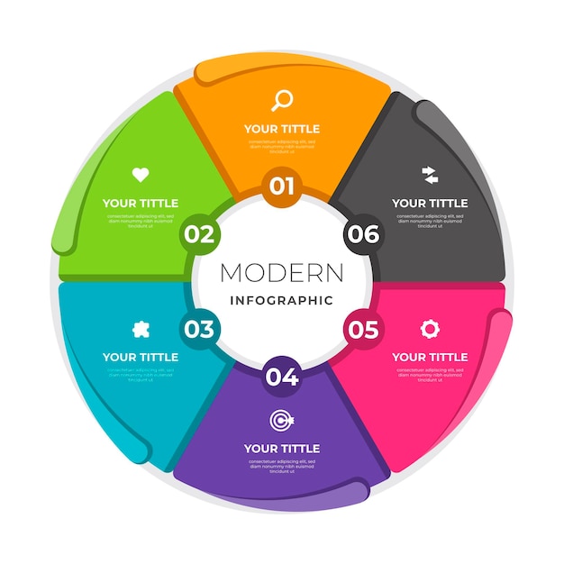 Infographie De Diagramme Circulaire Plat