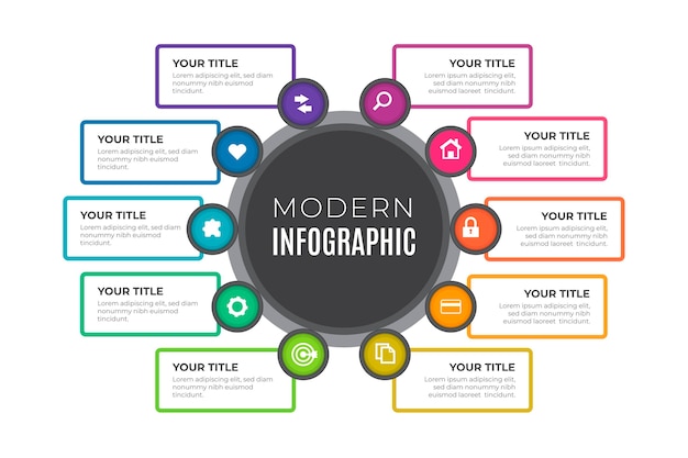 Infographie De Diagramme Circulaire Plat