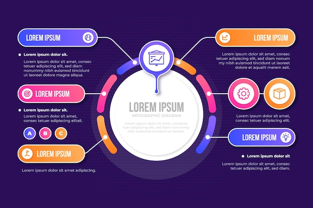 Infographie De Diagramme Circulaire Plat