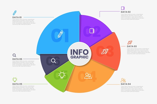 Infographie De Diagramme Circulaire Plat