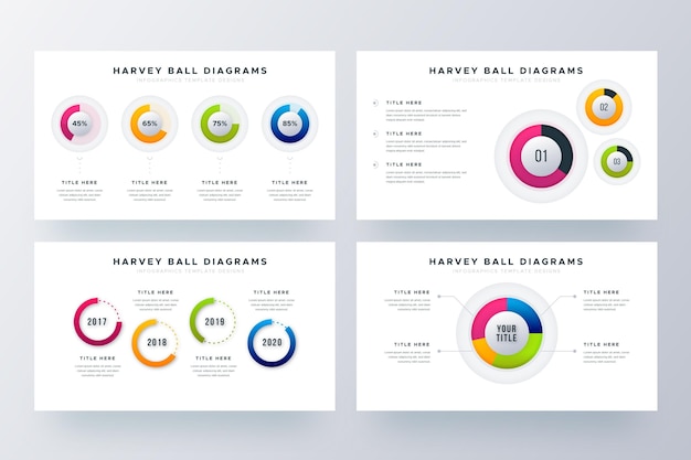 Infographie De Diagrammes De Balle Dégradé Harvey