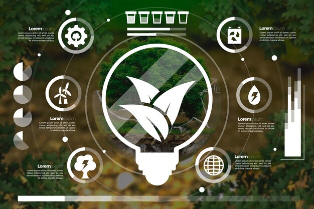 Infographie de l'écologie avec photo