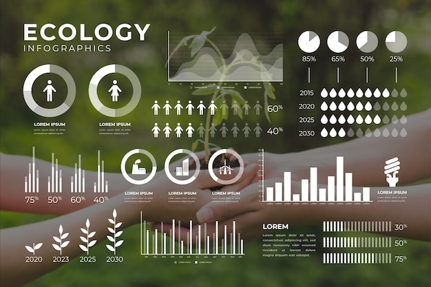 Infographie de l'écologie avec photo