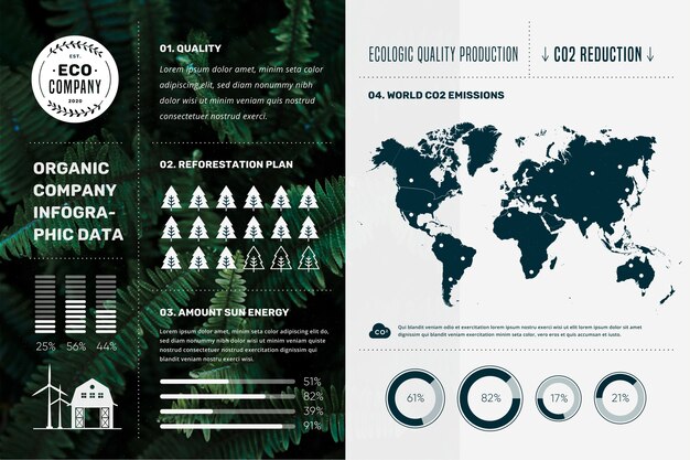 Infographie de l'écologie avec photo