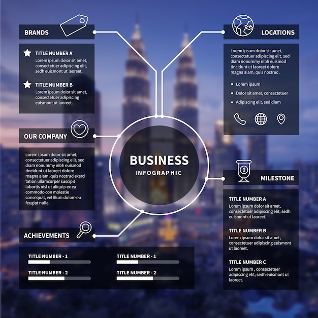 Infographie De L'entreprise Avec Photo