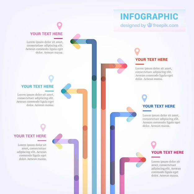 Infographie Avec Des Flèches Colorées