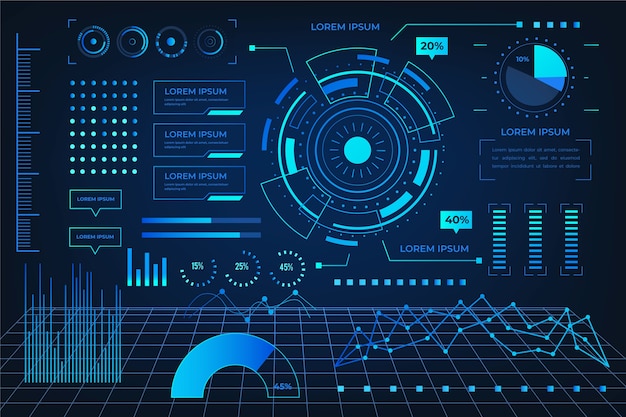 Infographie futuriste de la technologie