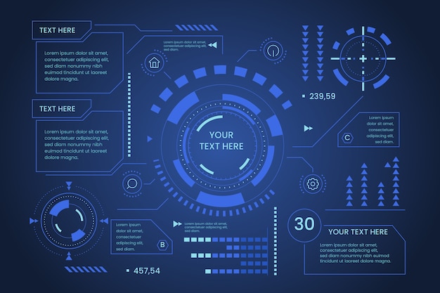 Vecteur gratuit infographie futuriste