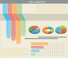 Vecteur gratuit un infographie avec des graphiques colorés