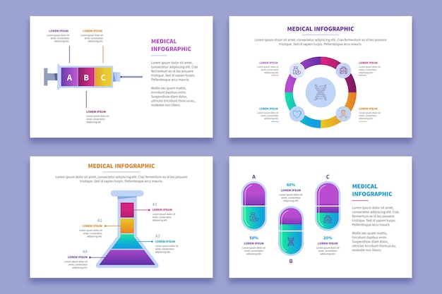 Vecteur gratuit infographie médicale dégradée