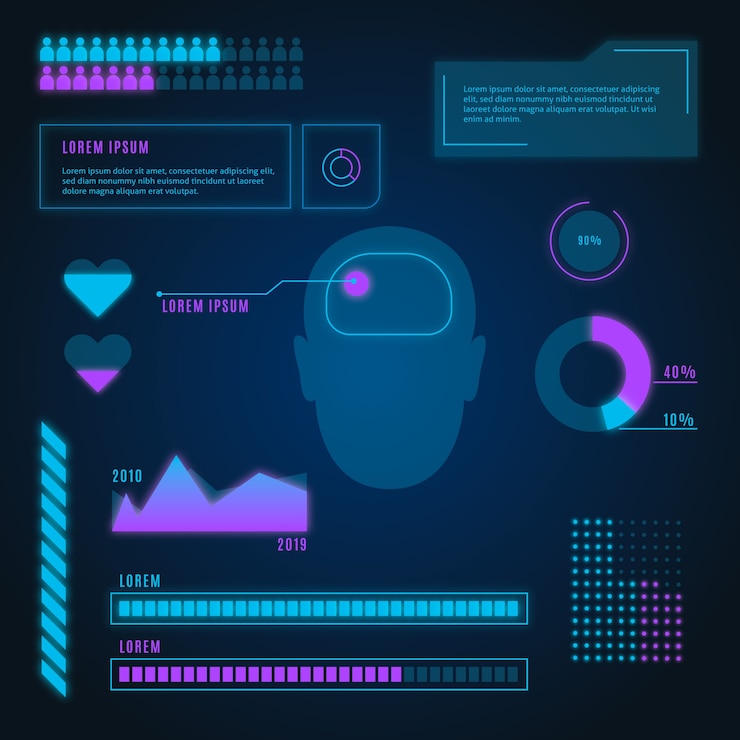 Vecteur gratuit infographie médicale futuriste