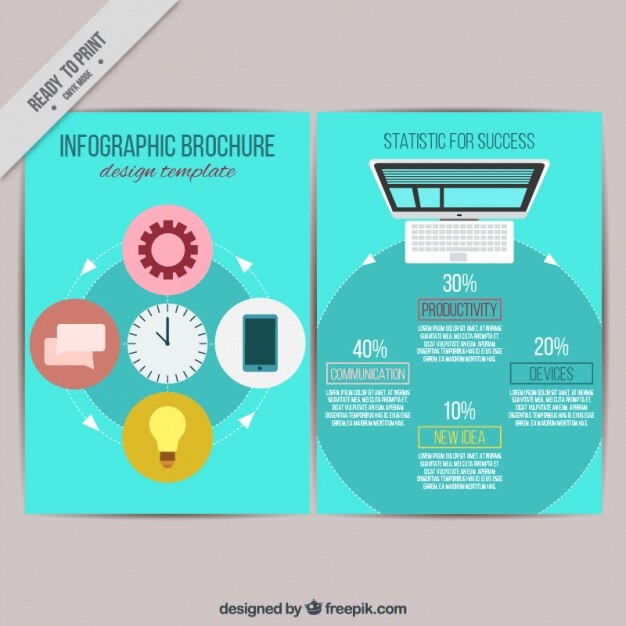 Vecteur gratuit infographie modèle de brochure