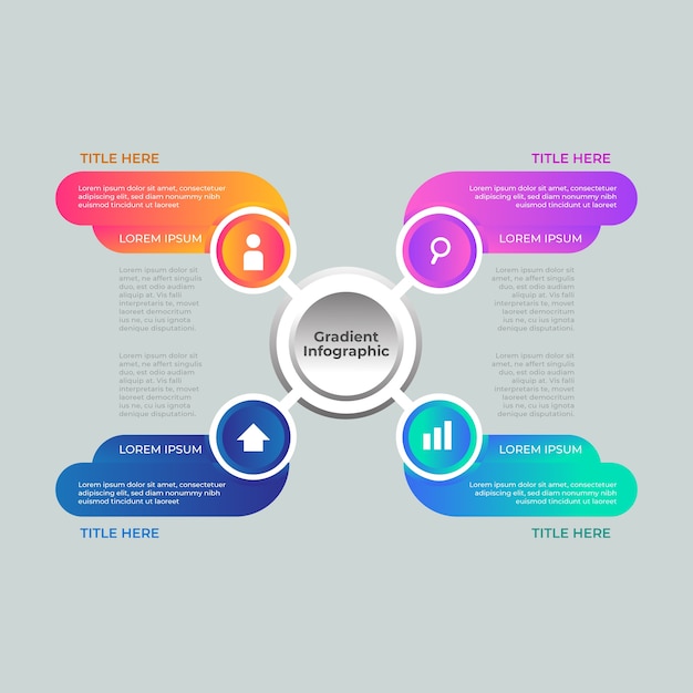 Infographie De Modèle Coloré Dégradé