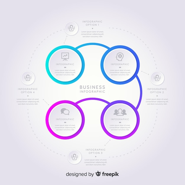 Infographie Moderne Dans Un Style Dégradé