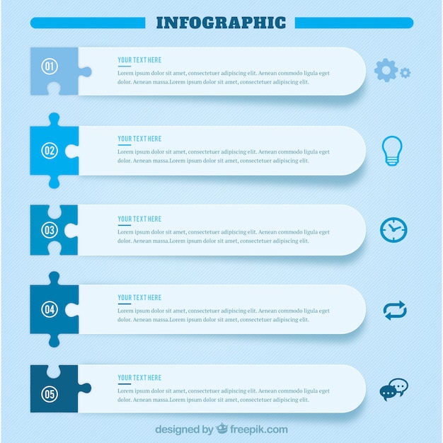 Infographie Avec Des Morceaux De Puzzle