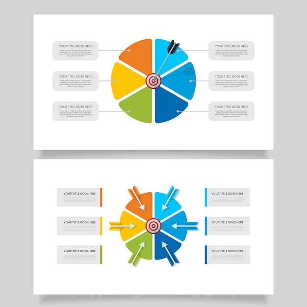 Vecteur gratuit infographie des objectifs colorés créatifs