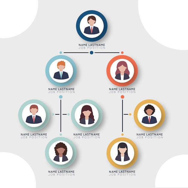 Infographie De L'organigramme Plat